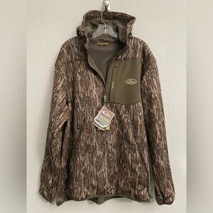 Drake Waterfowl Endurance 1/4 Zip w/ Hood Mossy Oak Bottomland Mens XL